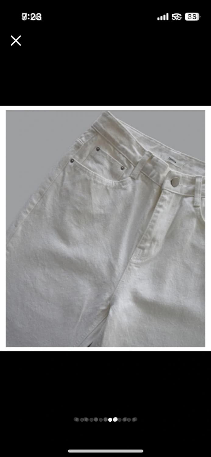 laroom 라룸 화이트 데님 팬츠 S 상품이미지4