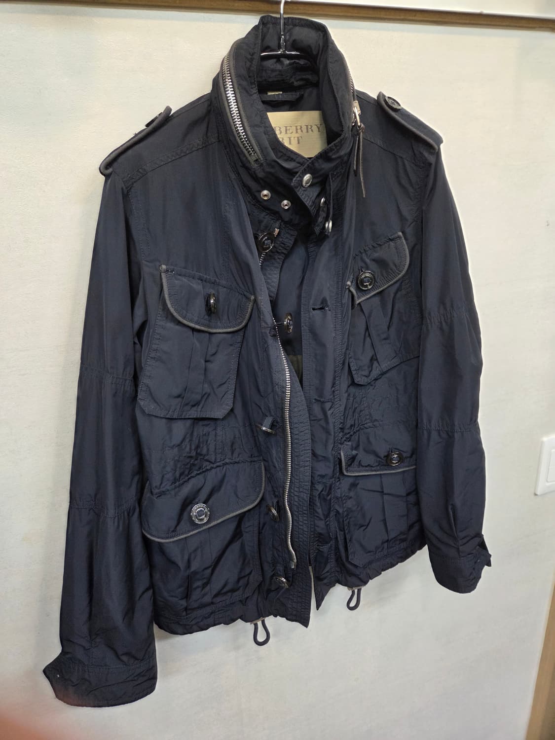 버버리브릿 여성 견장 멀티포켓 레인 바람막이 자켓 L 상품이미지7