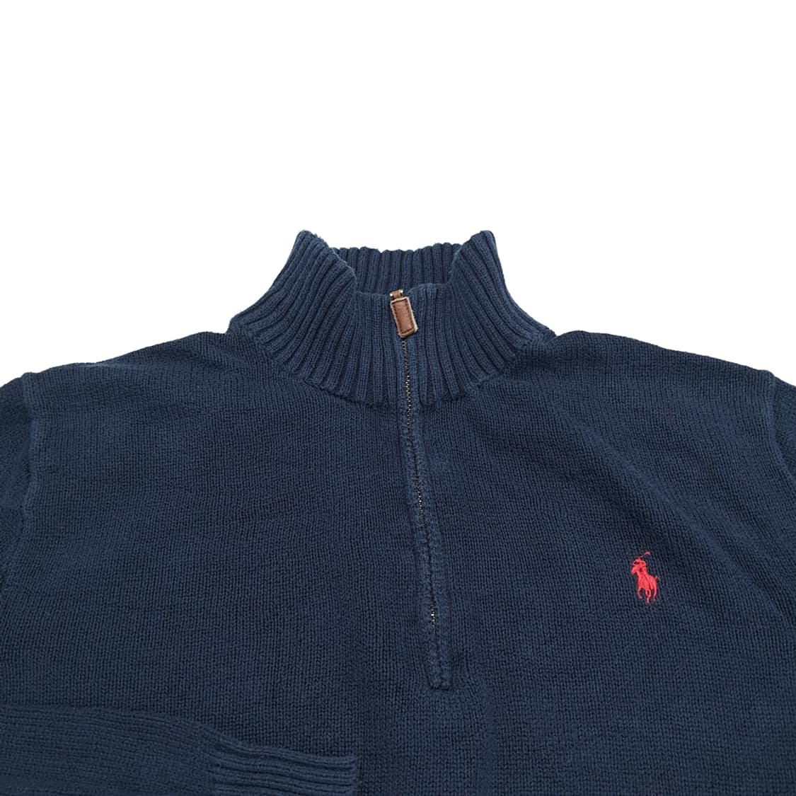 CN657 L 폴로 랄프로렌 네이비 하프집업 긴팔 니트 스웨터 상품이미지3