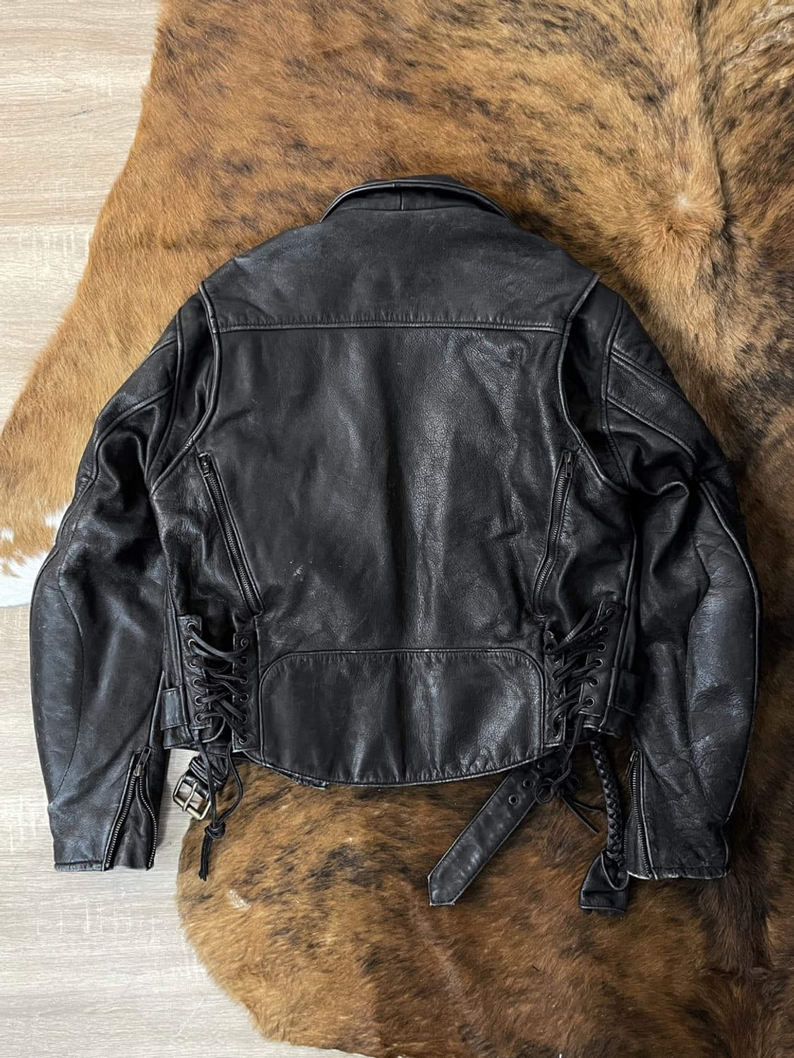 하인 게릭 더블 바이커 레더 자켓  상품이미지2