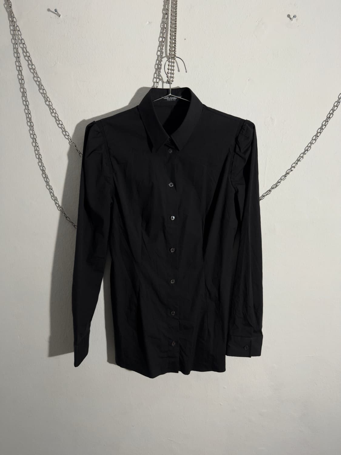 돌체앤가바나 슬림핏 블랙 드레스셔츠 상품이미지6