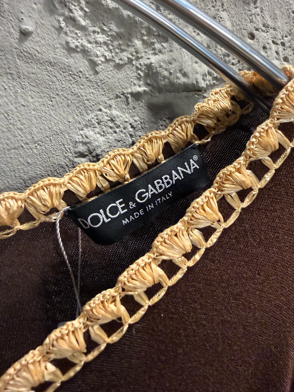 돌체앤가바나 실크 니트 트리밍 긴팔 탑 브라운 42 상품이미지4