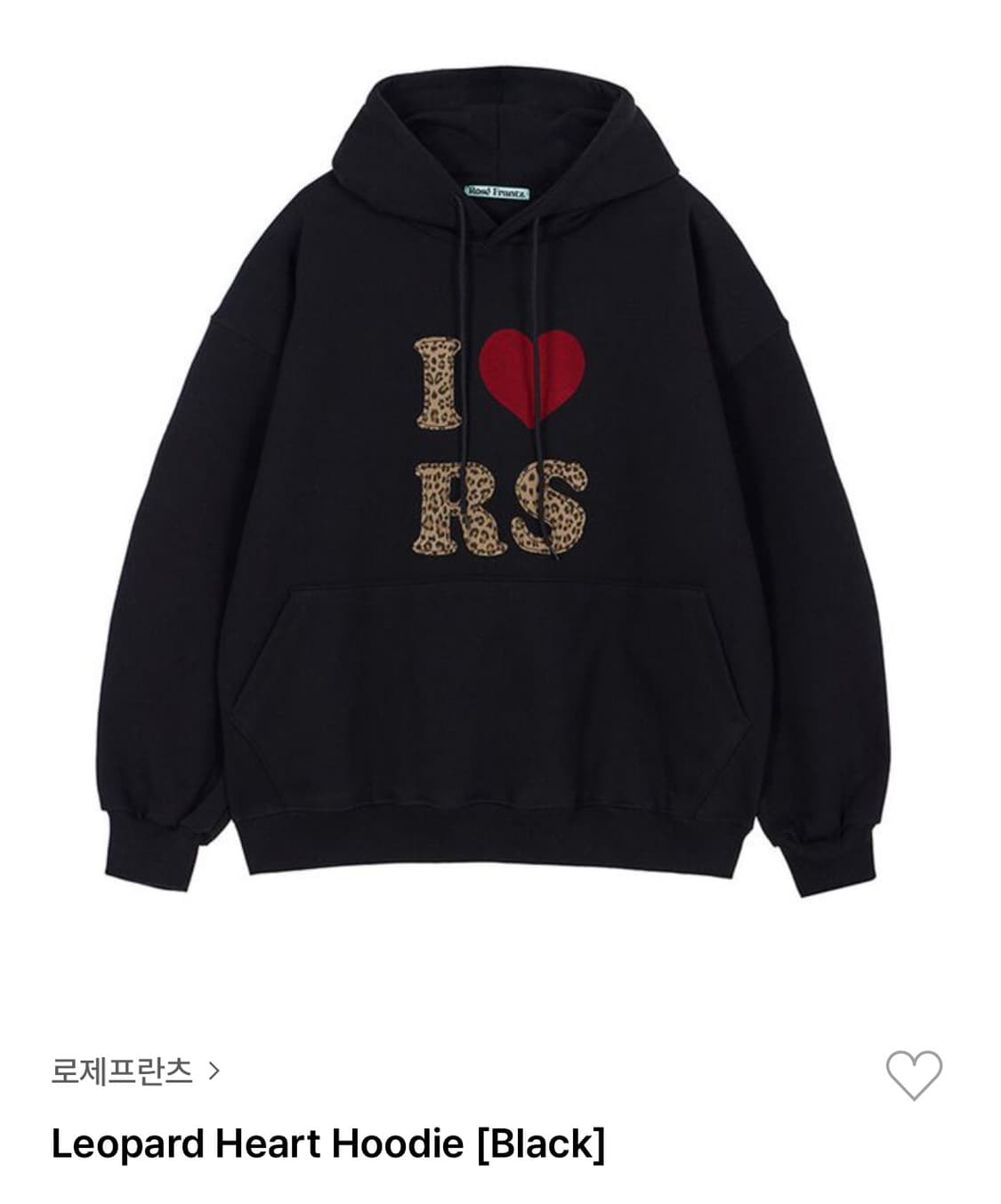 로제프란츠 레오파드 하트 후드티 상품이미지1