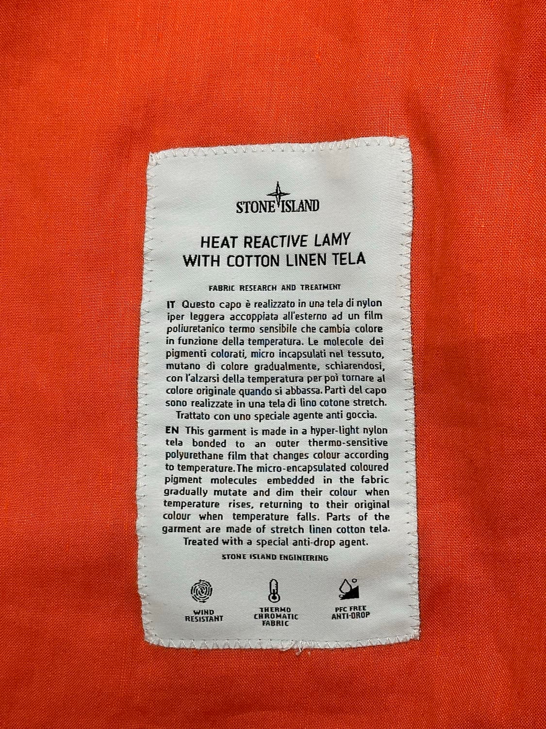 스톤아일랜드 히트리액티브 라미 텔라 자켓 XL(105-110) 상품이미지2