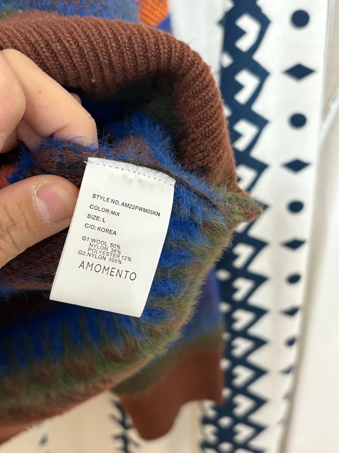 아모멘토 / 자카드 풀오버 니트 JACQUARD KNIT PULLOVER 상품이미지6