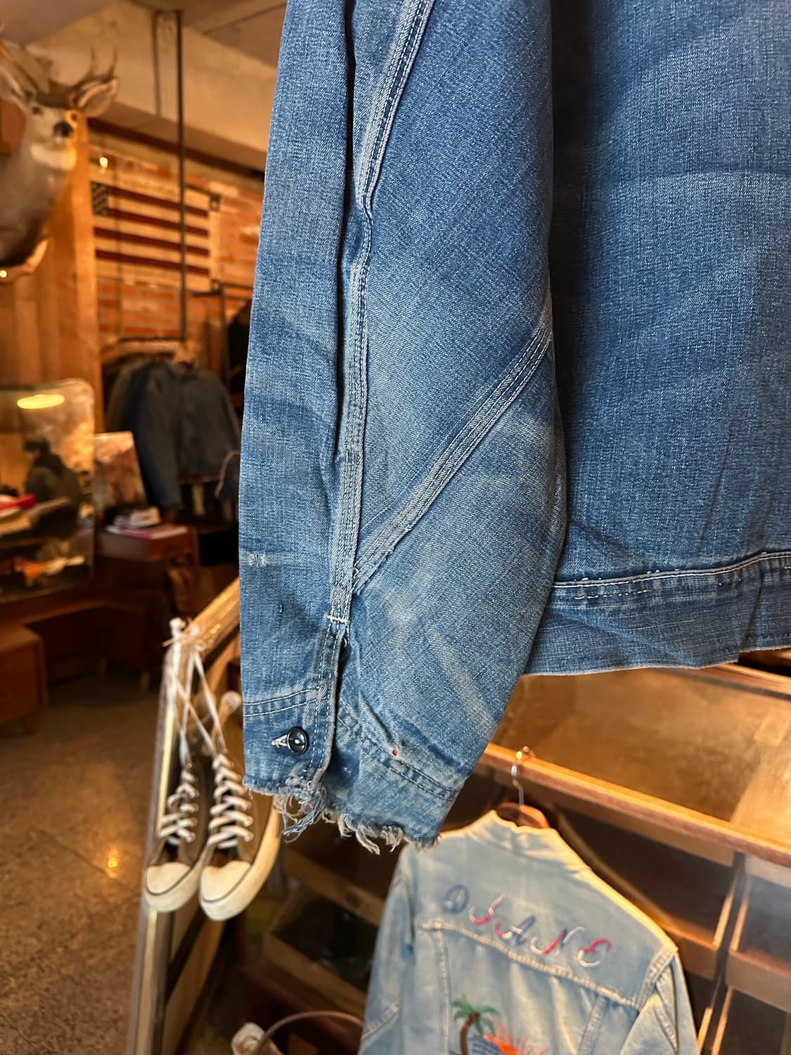 70s USA LEE 빈티지 리 191LB 데님 워크 자켓 상품이미지8