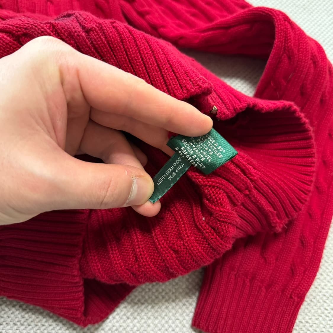 랄프로렌 케이블 니트 집업 상품이미지6