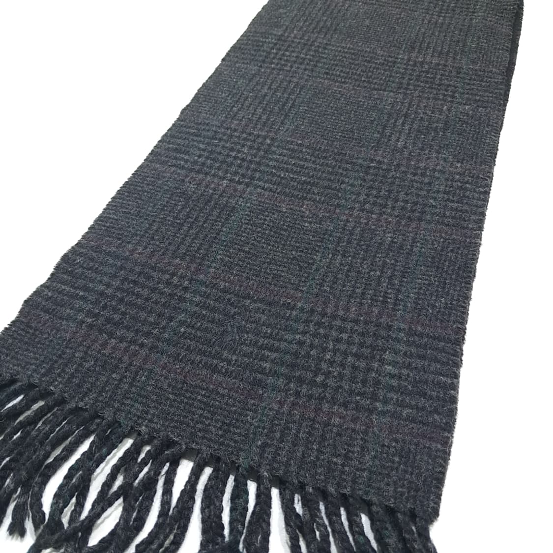 MX382 폴로 이태리판 램스울 포니자수 차콜 머플러 목도리 상품이미지6