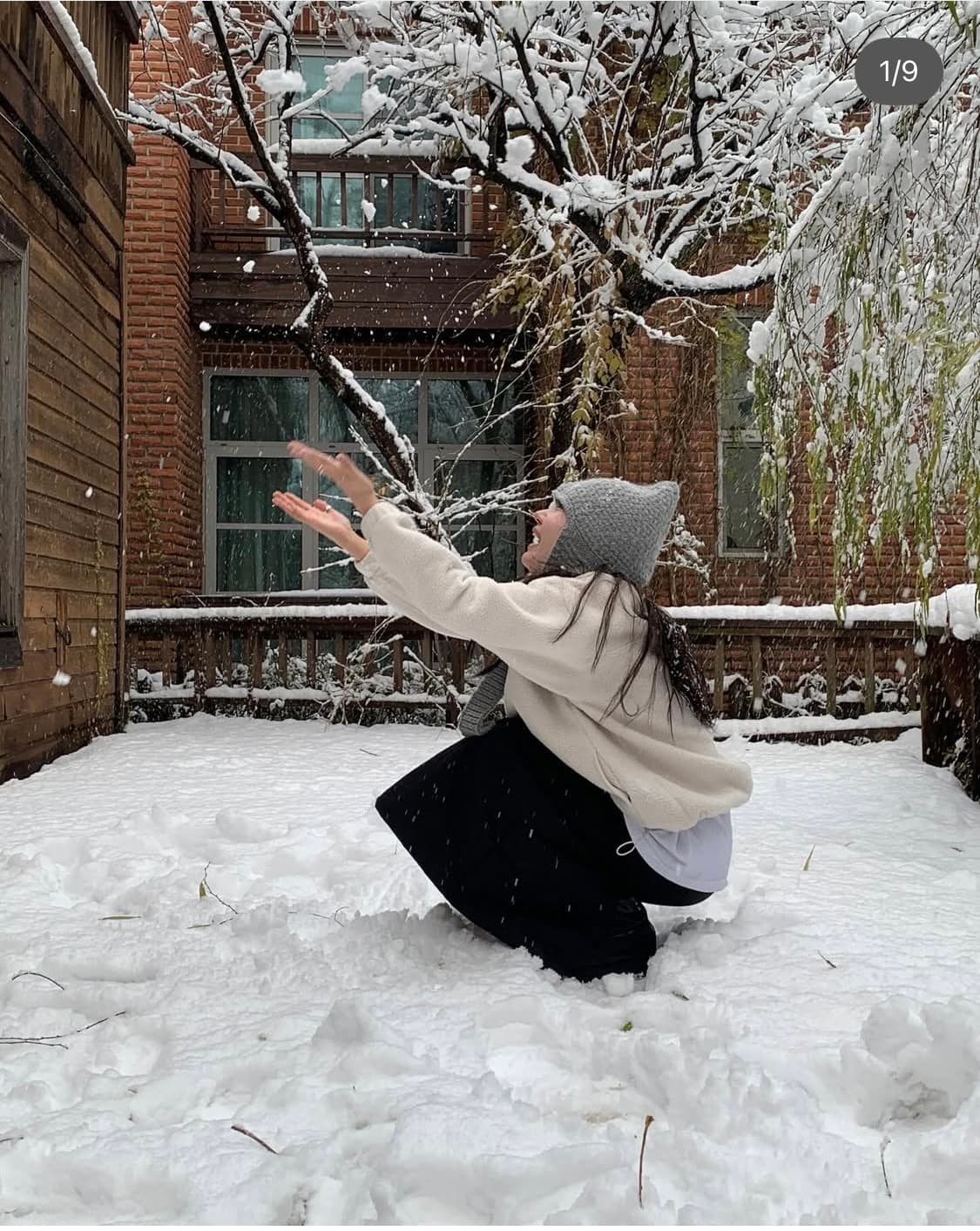 바이무드 더히어 보넷니트햇 bonnet knit hat gray 상품이미지1