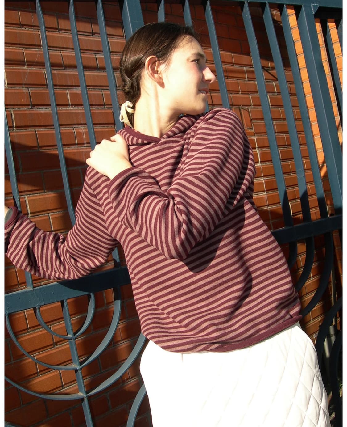 페스토 스트라이프 와인 후드 상품이미지4