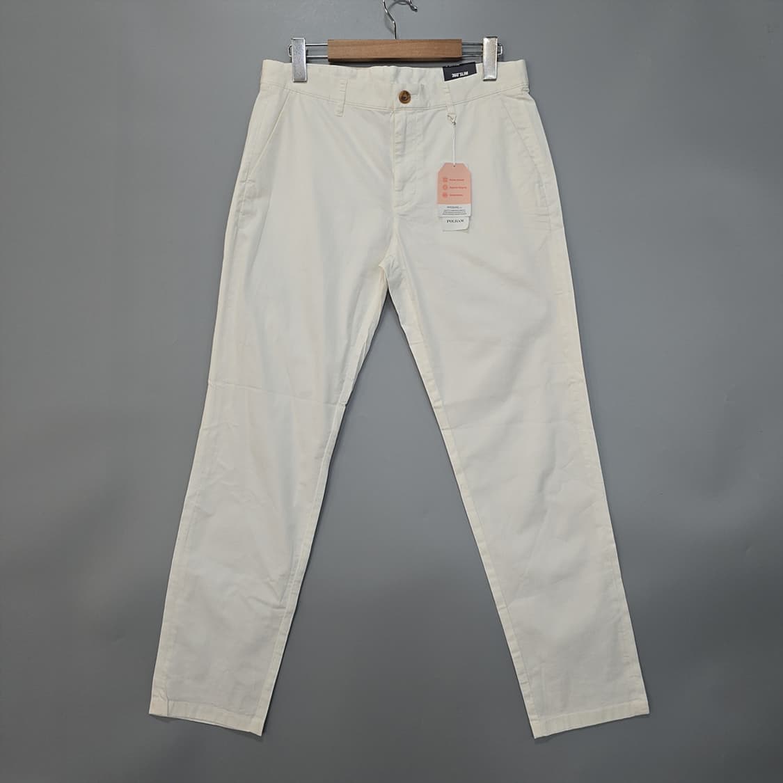 새제품)폴햄(POLHAM) 슬림핏 코튼 스판 팬츠 31 상품이미지1