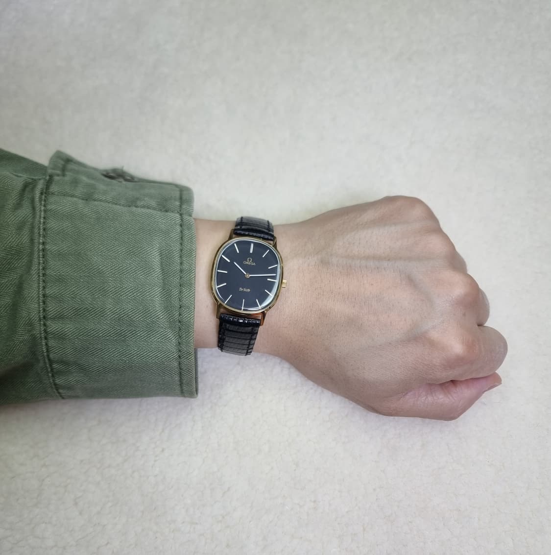 오메가 드빌 블랙 다이일 핸드와인딩 수동 남성 시계 상품이미지6