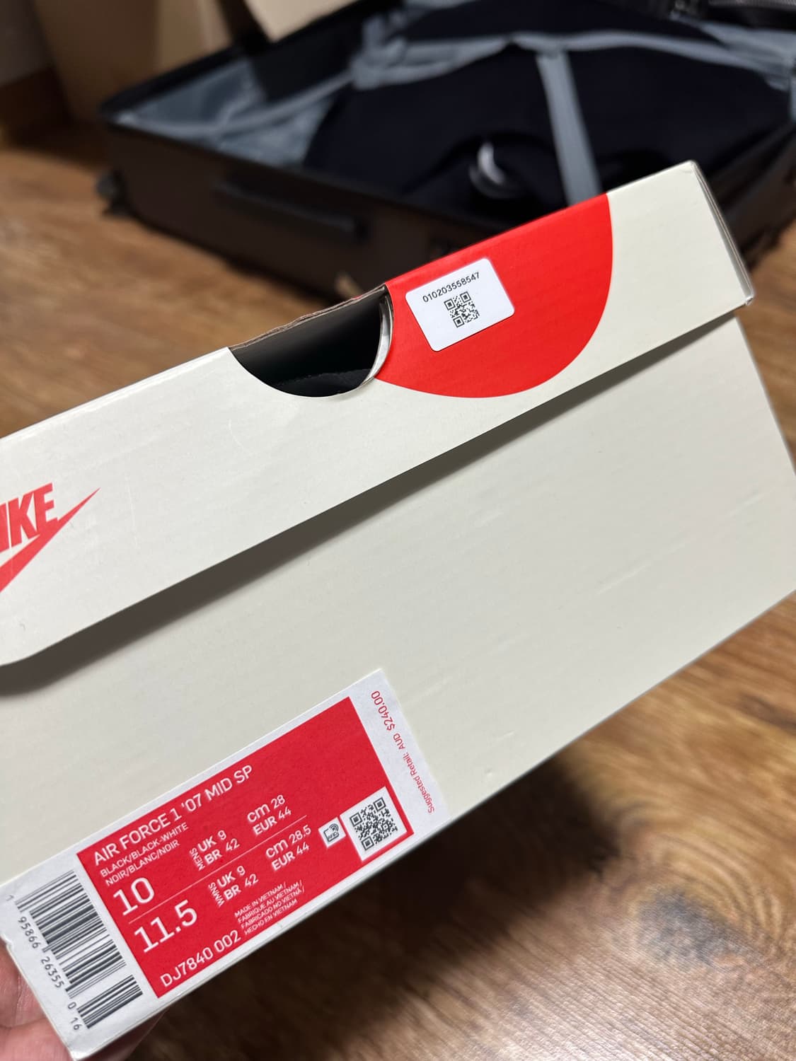 [280] 나이키X스투시 에어포스 1 미드 블랙/ 새상품 상품이미지4