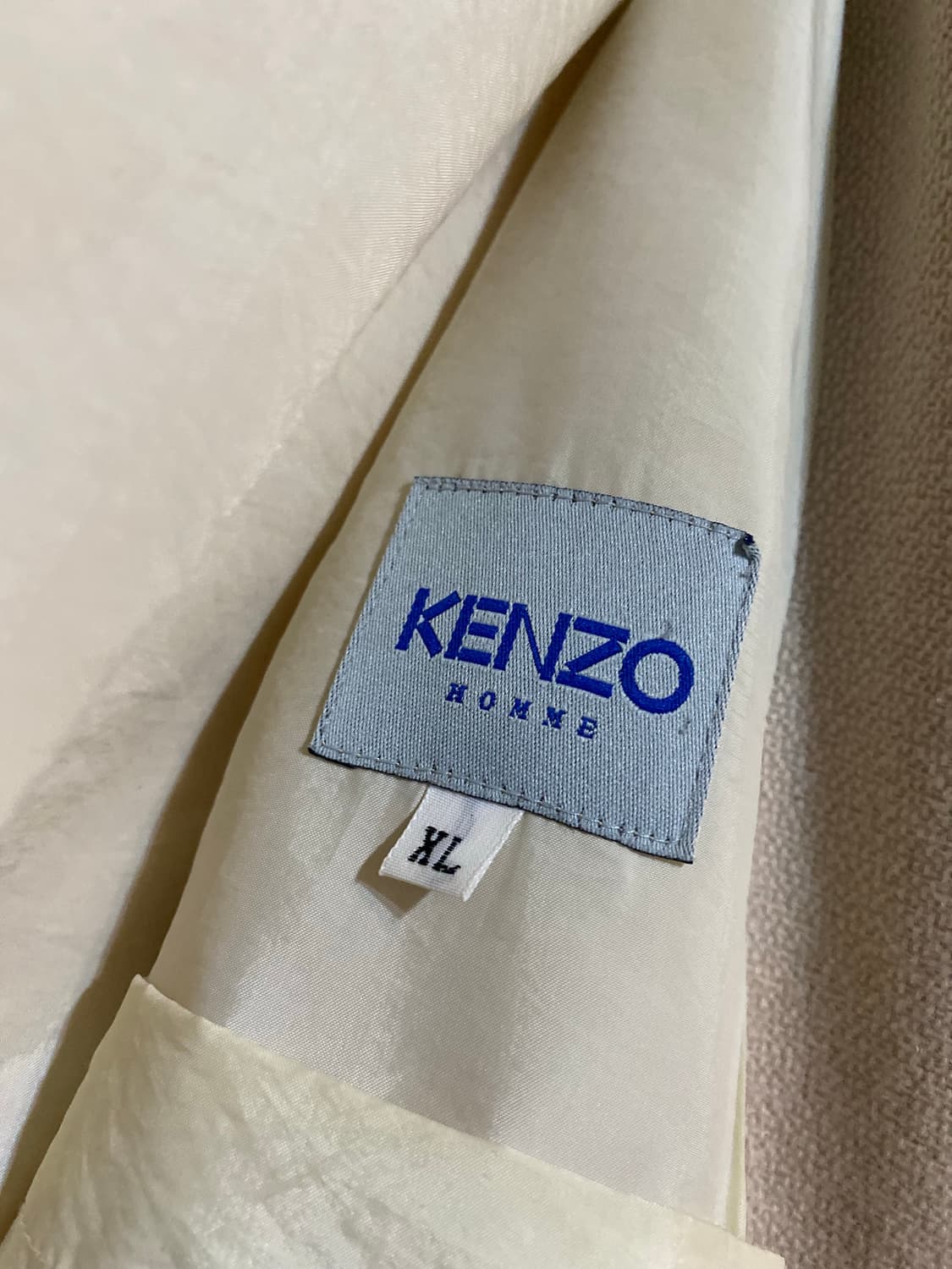 KENZO 겐조 베이지 컬러 싱글 코트 XL 상품이미지4