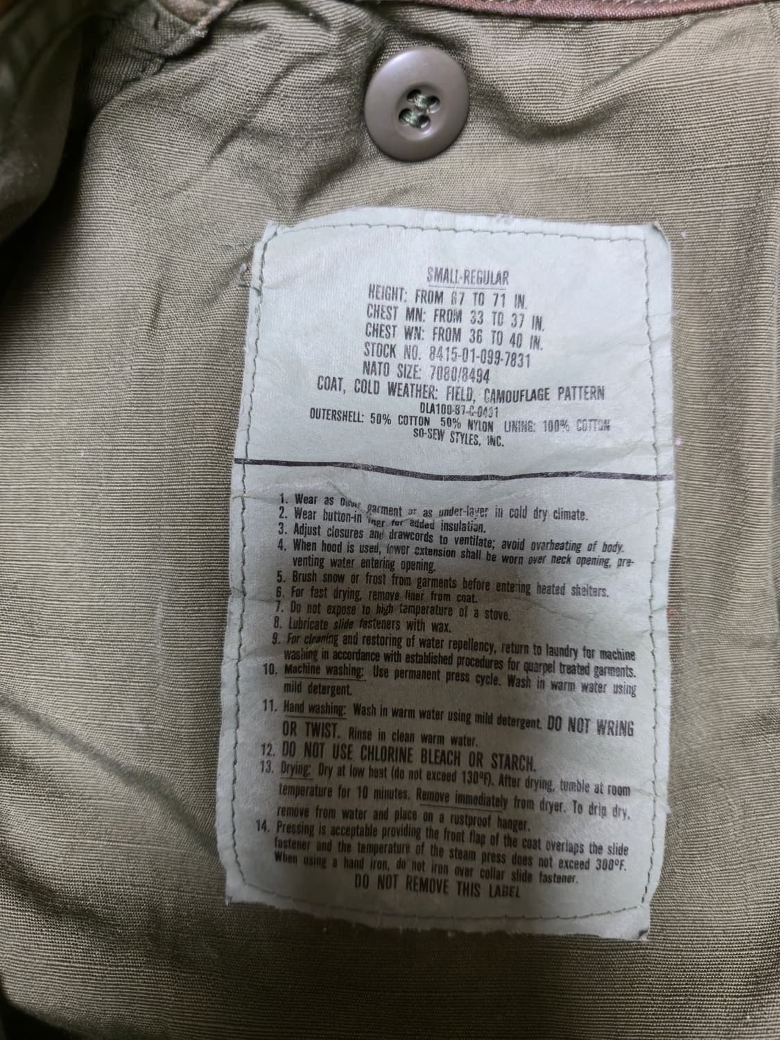 미군 우드랜드 m65 야상 필드자켓 야전잠바 상품이미지3