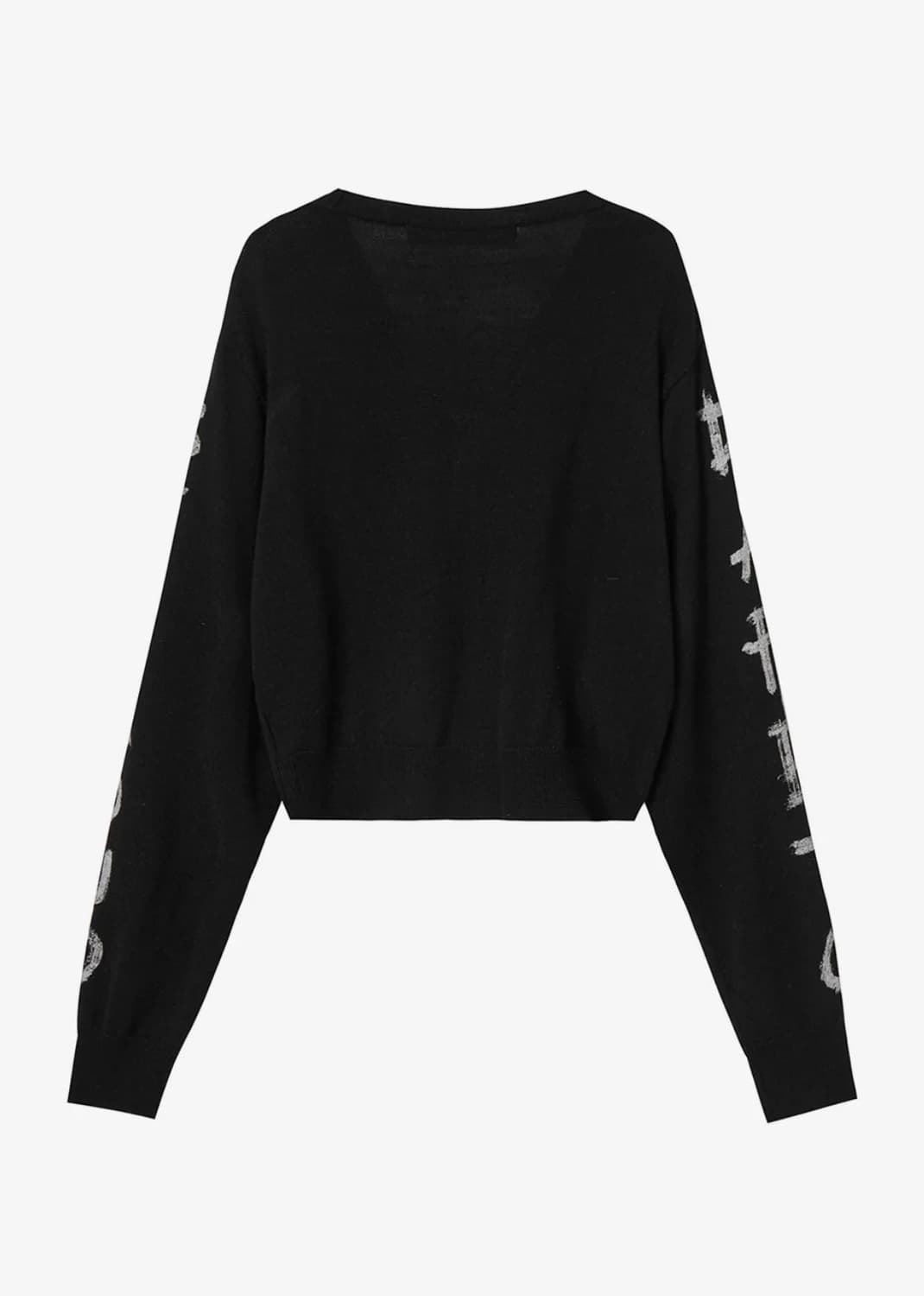 [Open YY] Collage Printed Cardigan(블랙,1) 상품이미지5