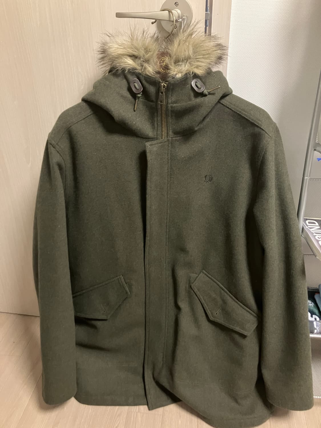 (L) 프레드페리 피쉬테일 야상 코트 개파카 m65 상품이미지1