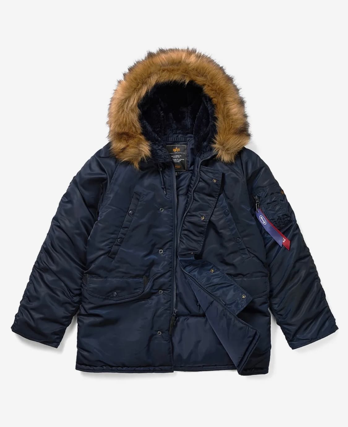 MMLG x 알파 인더스트리 n-3b 콜라보 네이비 레귤러핏 XL 상품이미지1