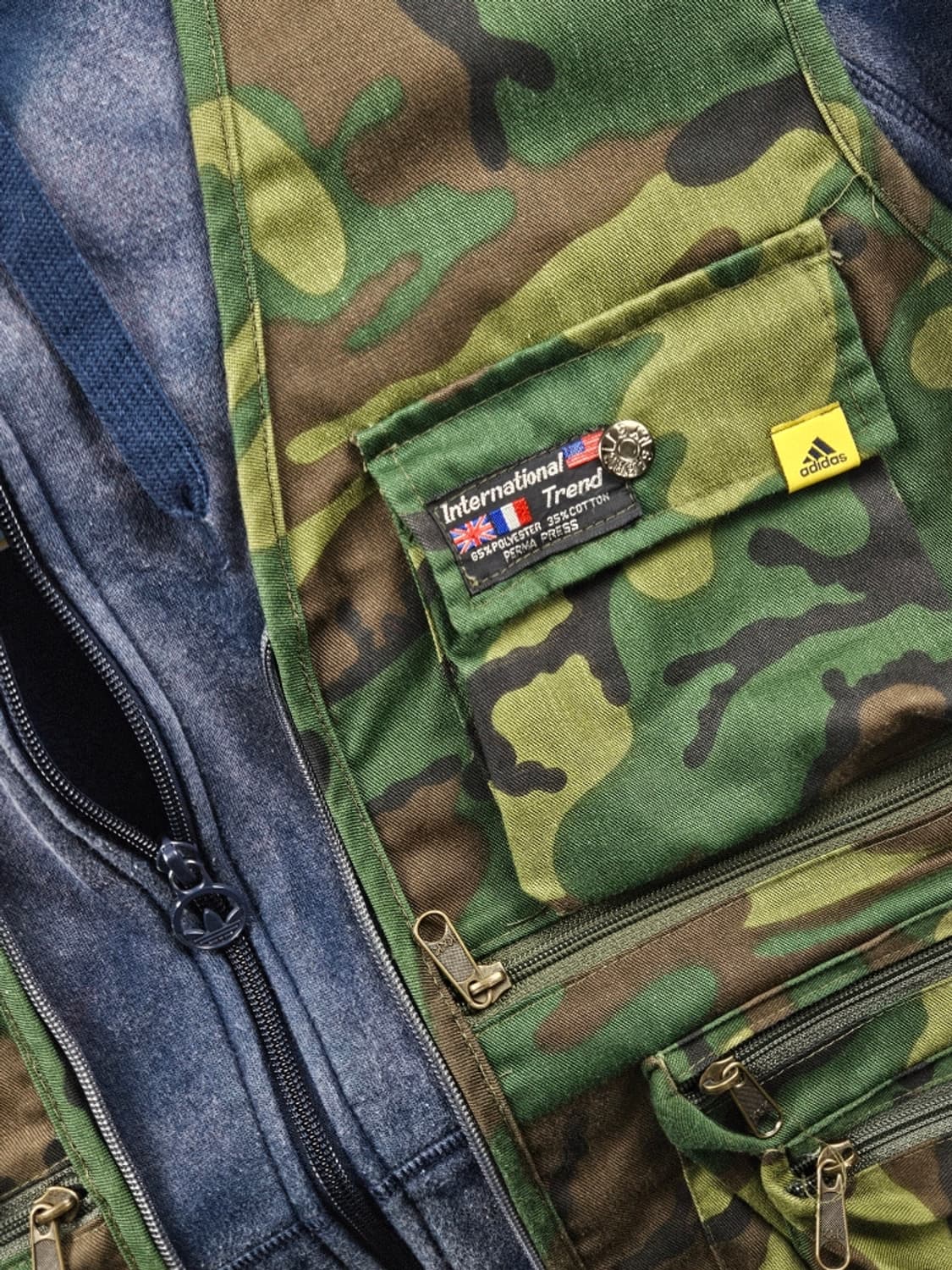 아디다스 포켓베스트 다잉 커스텀 스웻 후드 집업 ( XL )/ 10997 상품이미지8