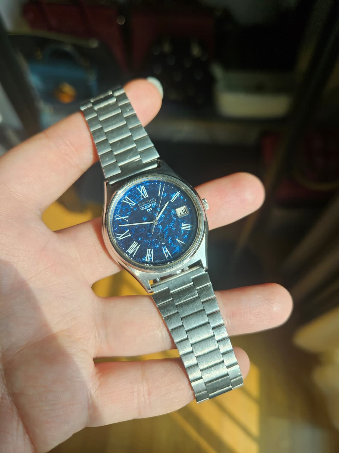 세이코 쿼츠 QT 초희귀 나비 다이얼 빈티지 시계 상품이미지5