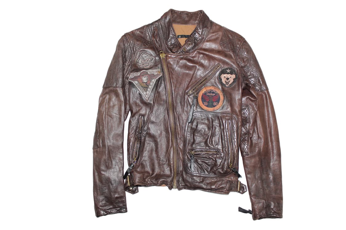 1990s Johnbull 존불 패치워크 레더 바이커 자켓 상품이미지6