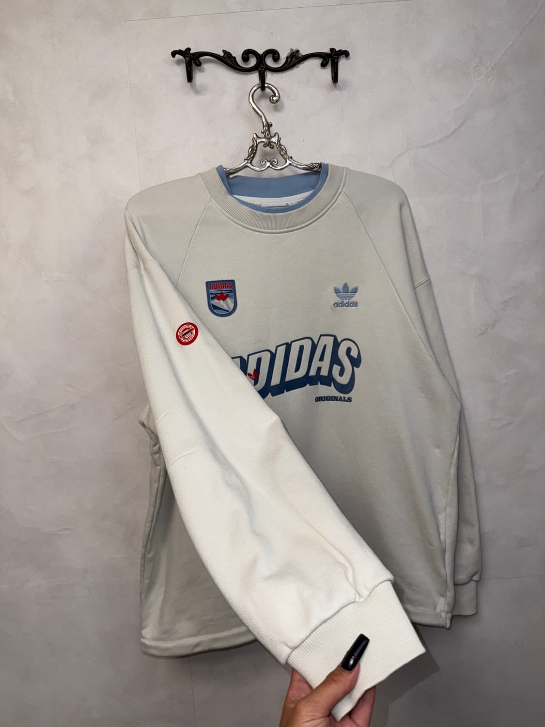 Adidas sweat crew neck mtm white XL 상품이미지2