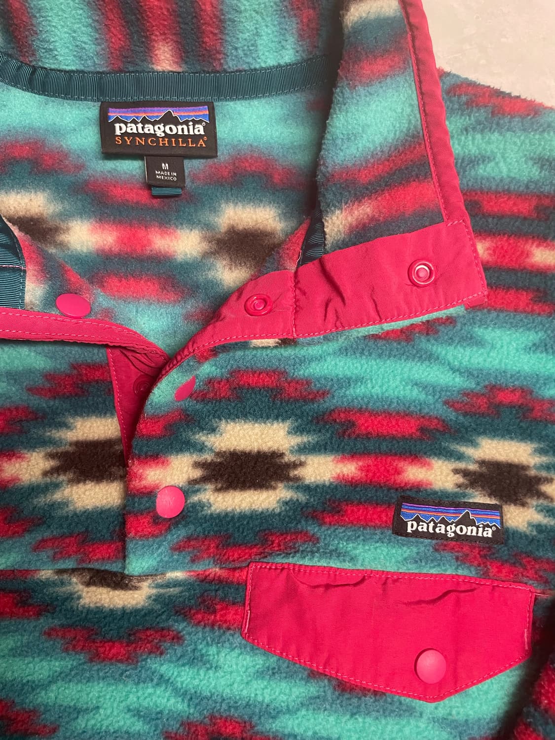 파타고니아 신칠라 터콰이즈 핑크 아즈텍 여성 M 상품이미지3