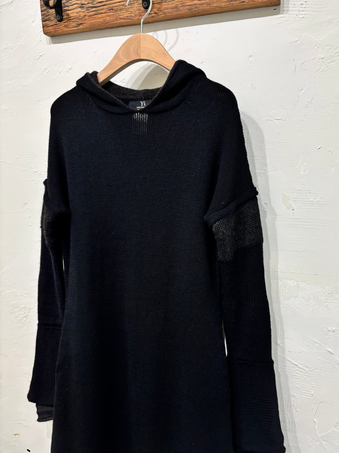 Yohji Yamamoto 요지야마모토 블랙 후드 롱 원피스 상품이미지5