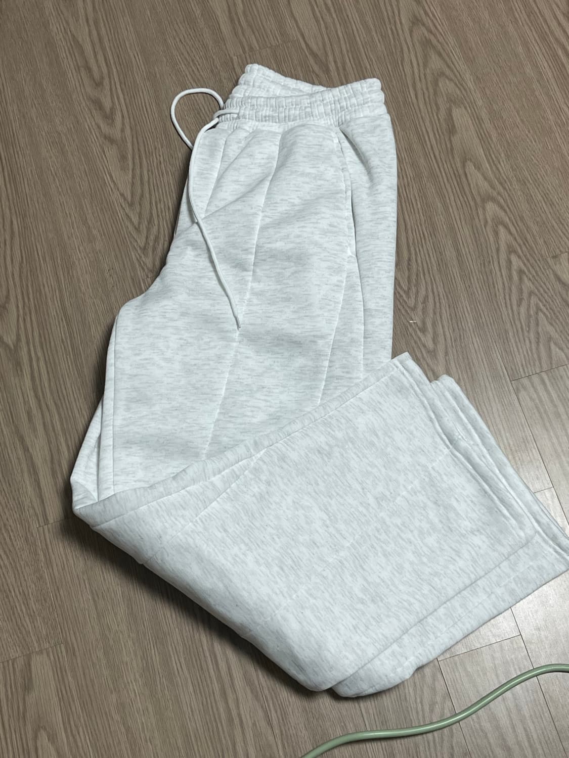 [새상품] 백멜란지 기모 와이드 벌룬 팬츠 트레이닝 상품이미지4