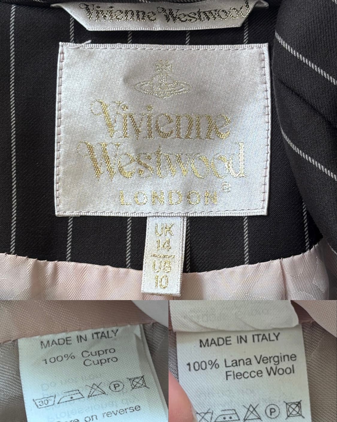 비비안웨스트우드 브라운 스트라이프 프릴 블레이저  상품이미지9