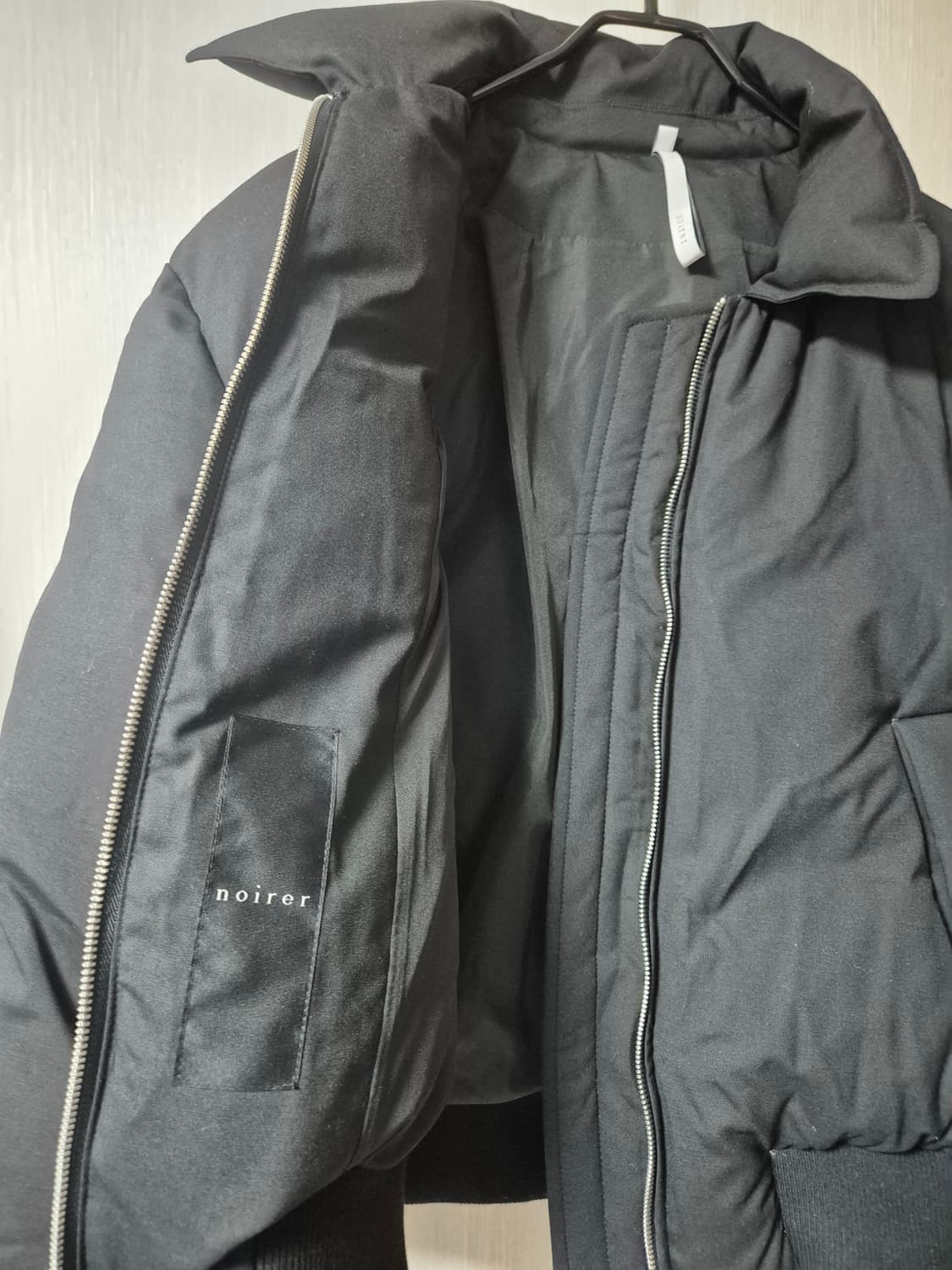 노이어 패디드 울 크롭 블루종 50 블랙 상품이미지5