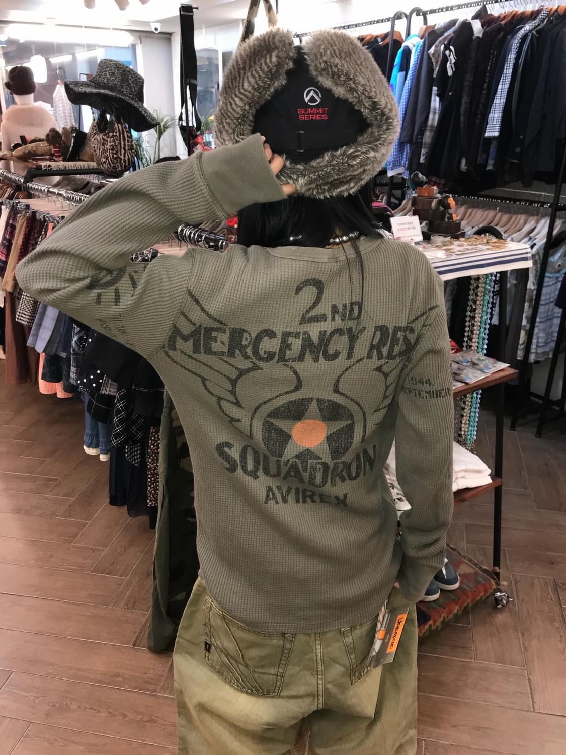 Avirex Waffle Pattern Long Sleeves 상품이미지2