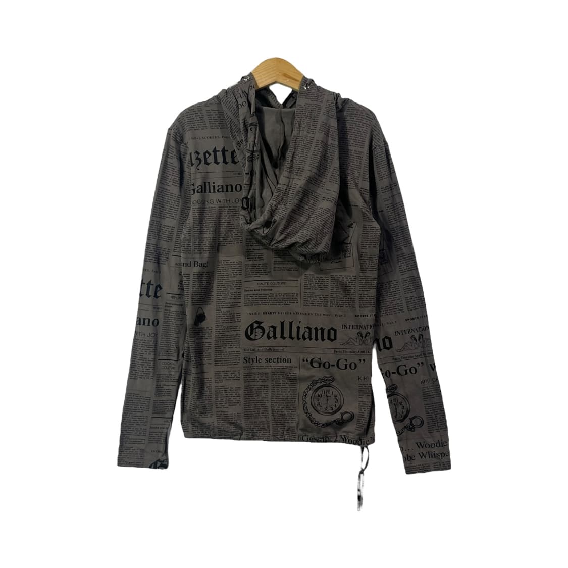 [John Galliano] 00s 존갈리아노 펑크 뉴스페이퍼 후드티 상품이미지3