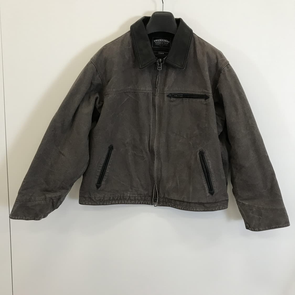 프리즘웍스 24FW 카우하이드 캔버스 워크자켓 머드 [M] 상품이미지1