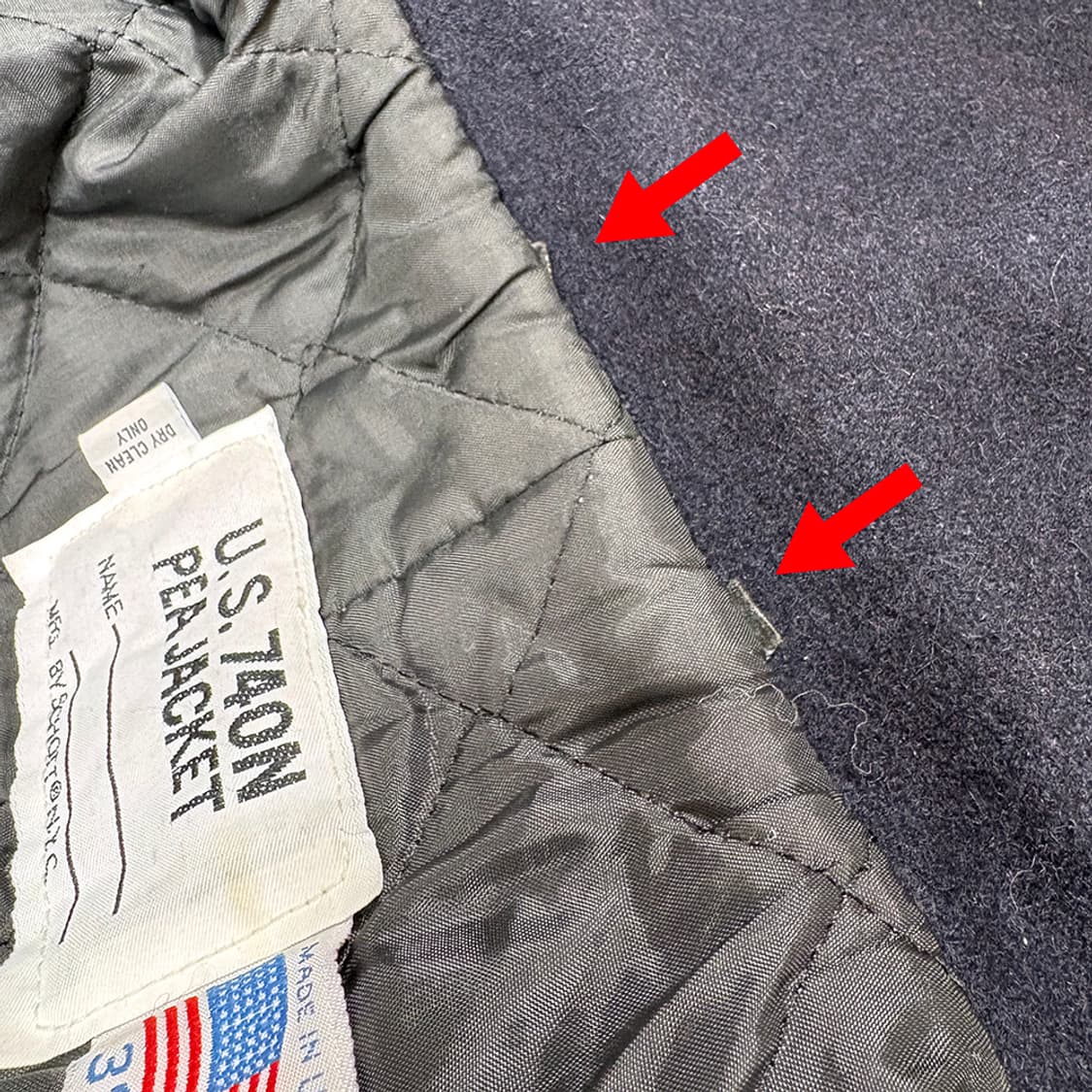 SCHOTT NYC 740N 피코트 네이비 38사이즈(100) 상품이미지10