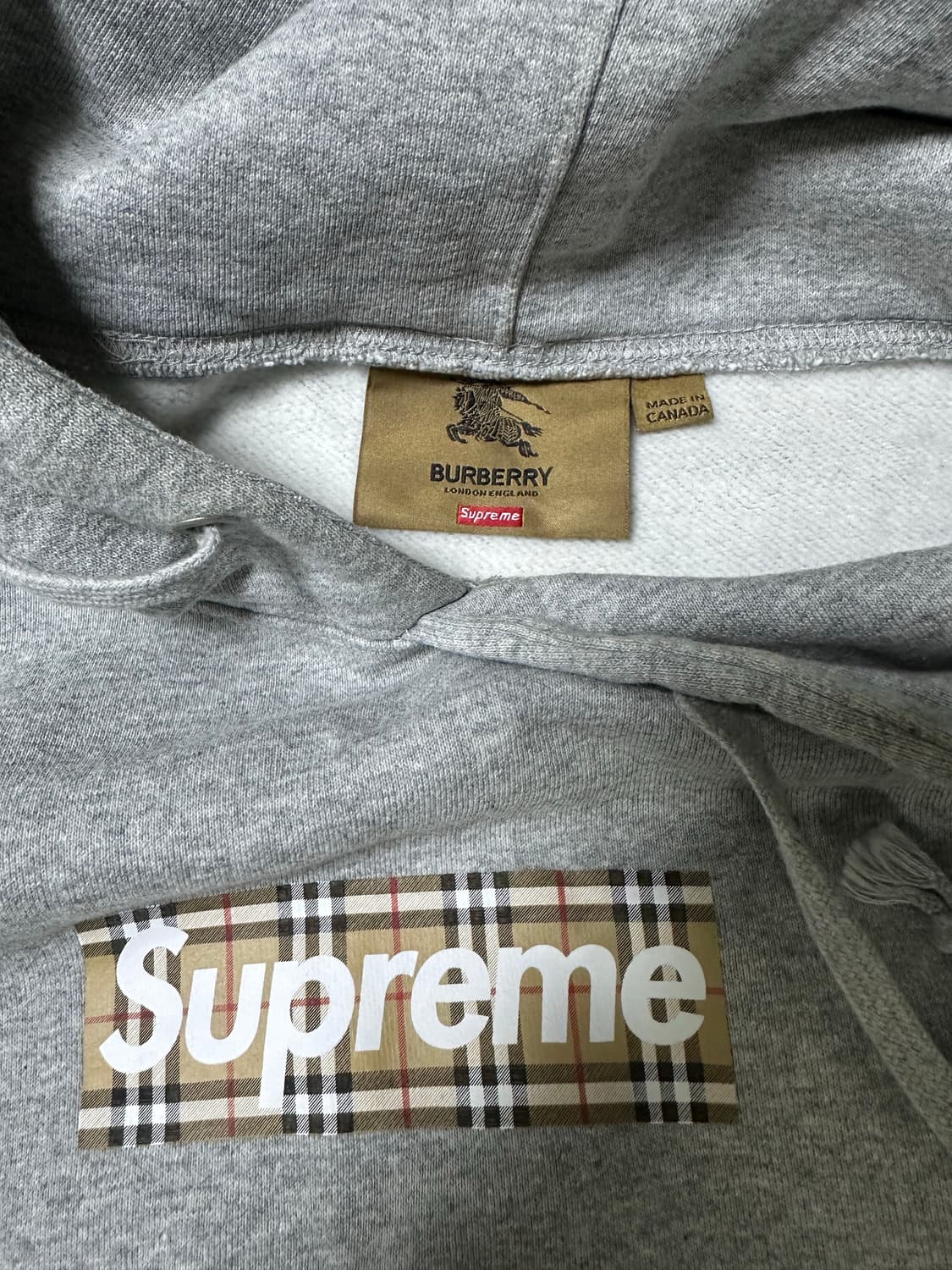 슈프림 버버리 박스 로고 후드 그레이 상품이미지3