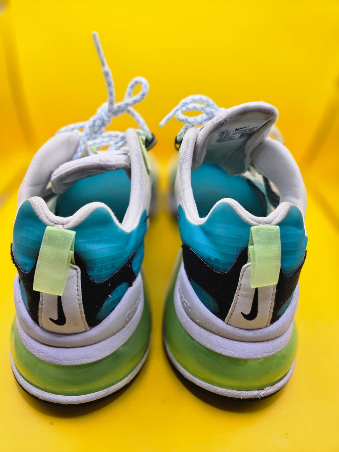 나이키 에어맥스 270 리액트 흰파 형광운동화285 상품이미지5