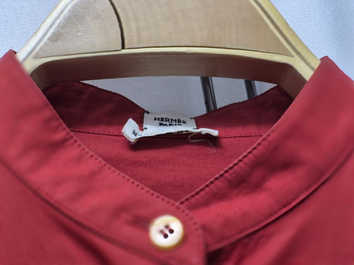 Hermes 에르메스 버건디 컬러 헬리넥 셔츠(38) 상품이미지6