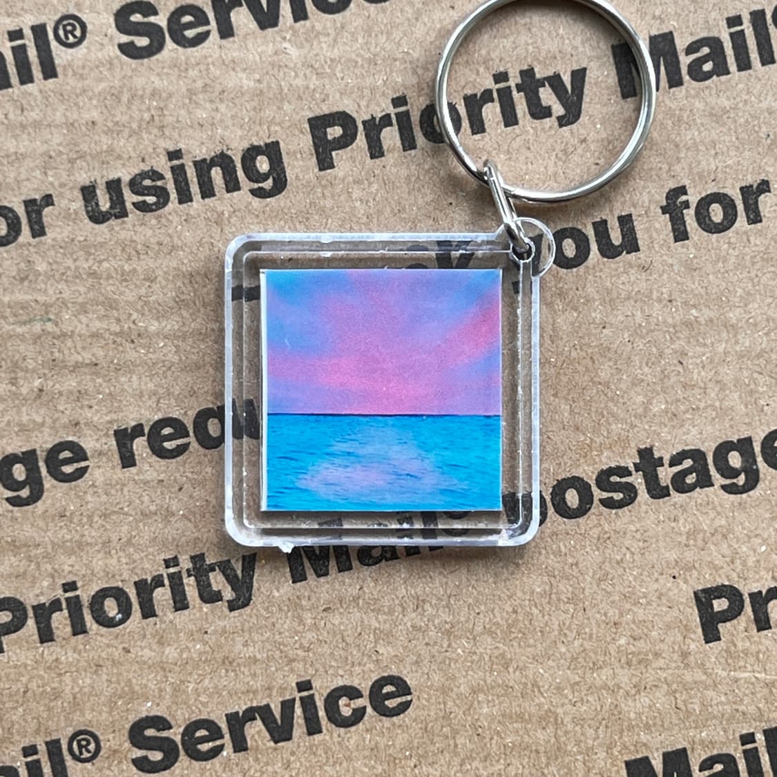 90s vtg Sunset Ocean Keyring 상품이미지2