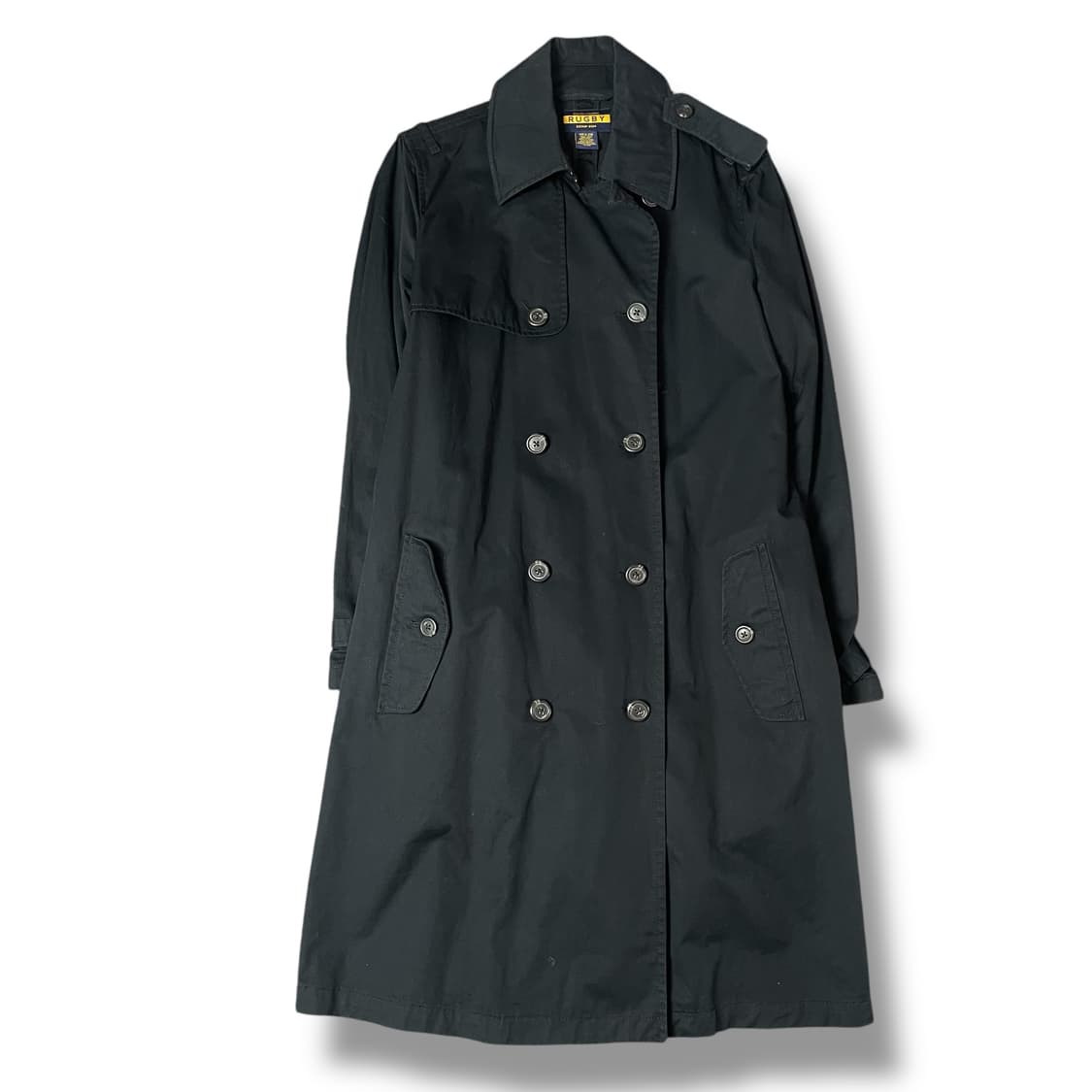 폴로 랄프로렌 럭비 블랙 더블 트렌치코트 L 상품이미지1