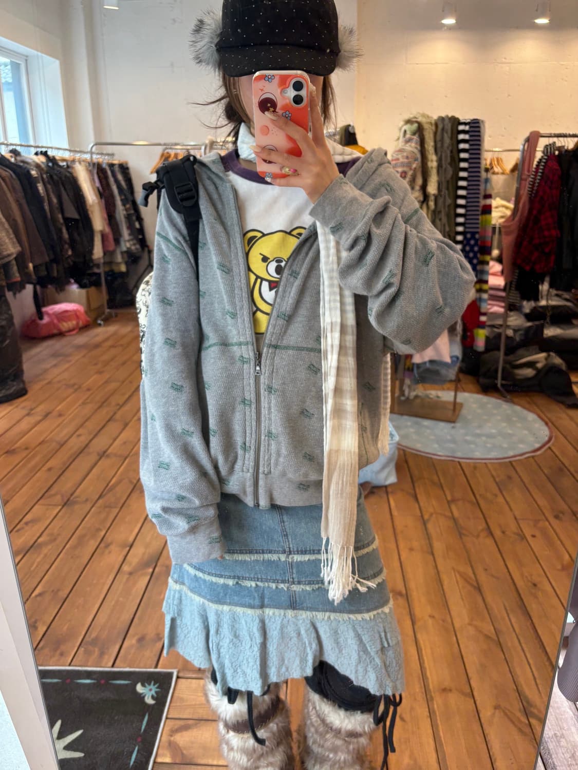 히스테릭글래머 레터링 후드집업 상품이미지4