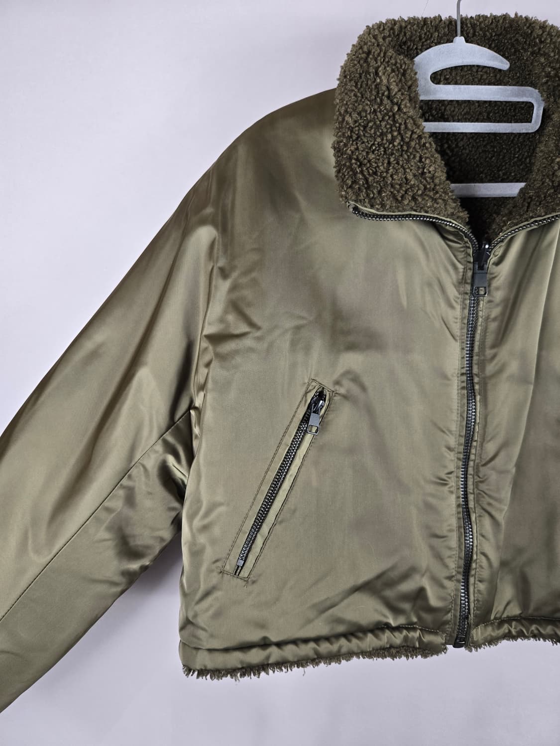 [무료배송]자라 S 여성 오버핏 양면 플리스 숏 자켓 상품이미지3