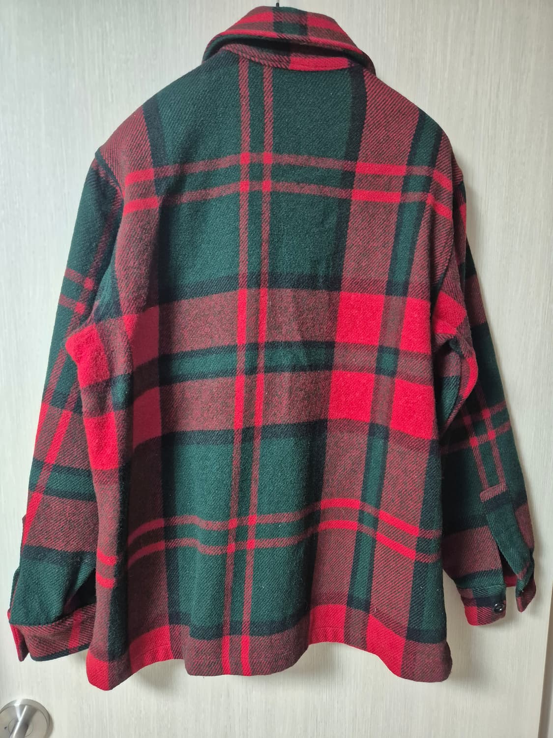울리치 USA 멀티포켓 레드 타탄체크 울 셔츠 M 상품이미지2