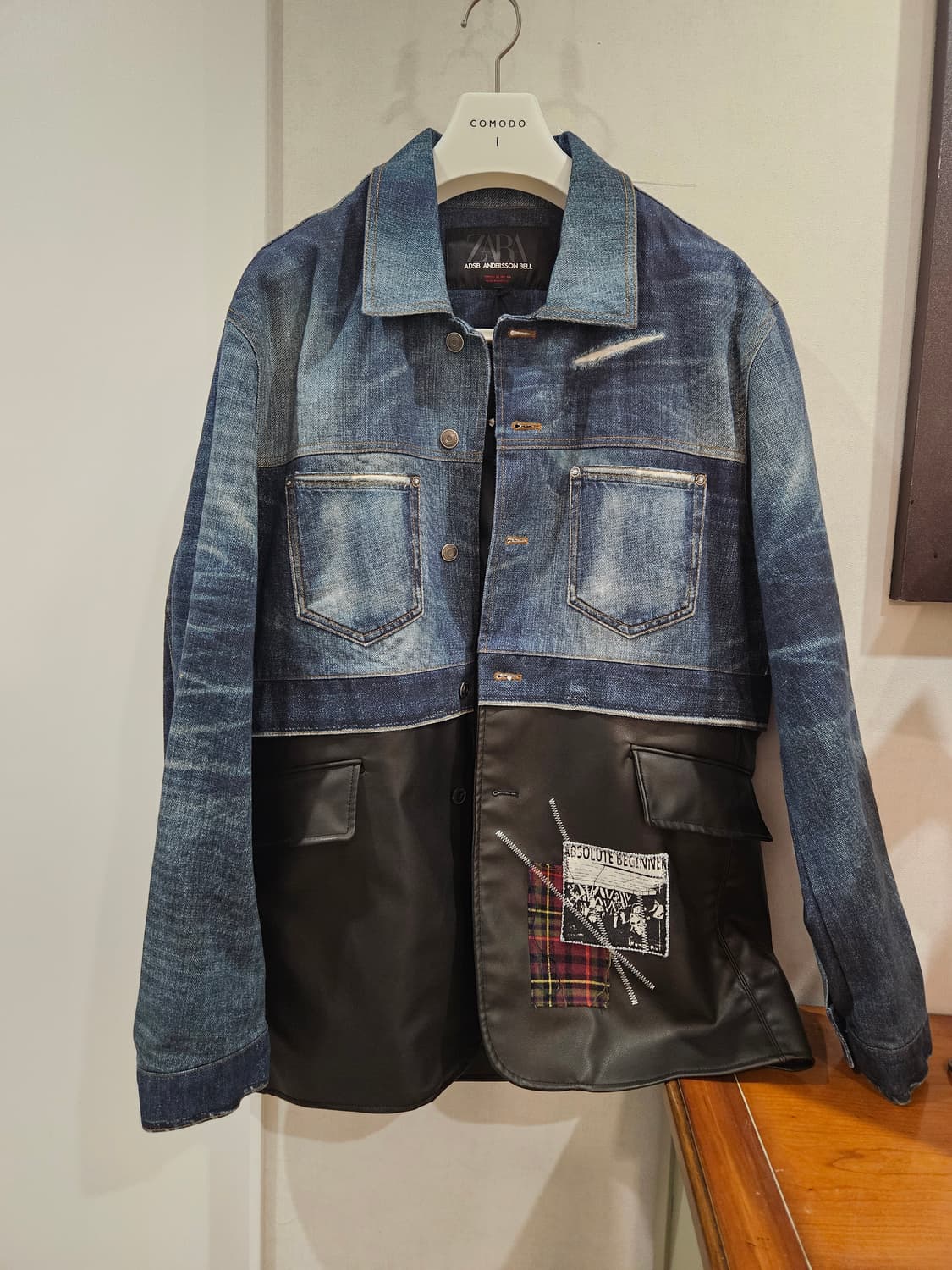 자라 x 앤더슨벨 데님 콤보 점퍼 미디움 블루 XL 상품이미지2