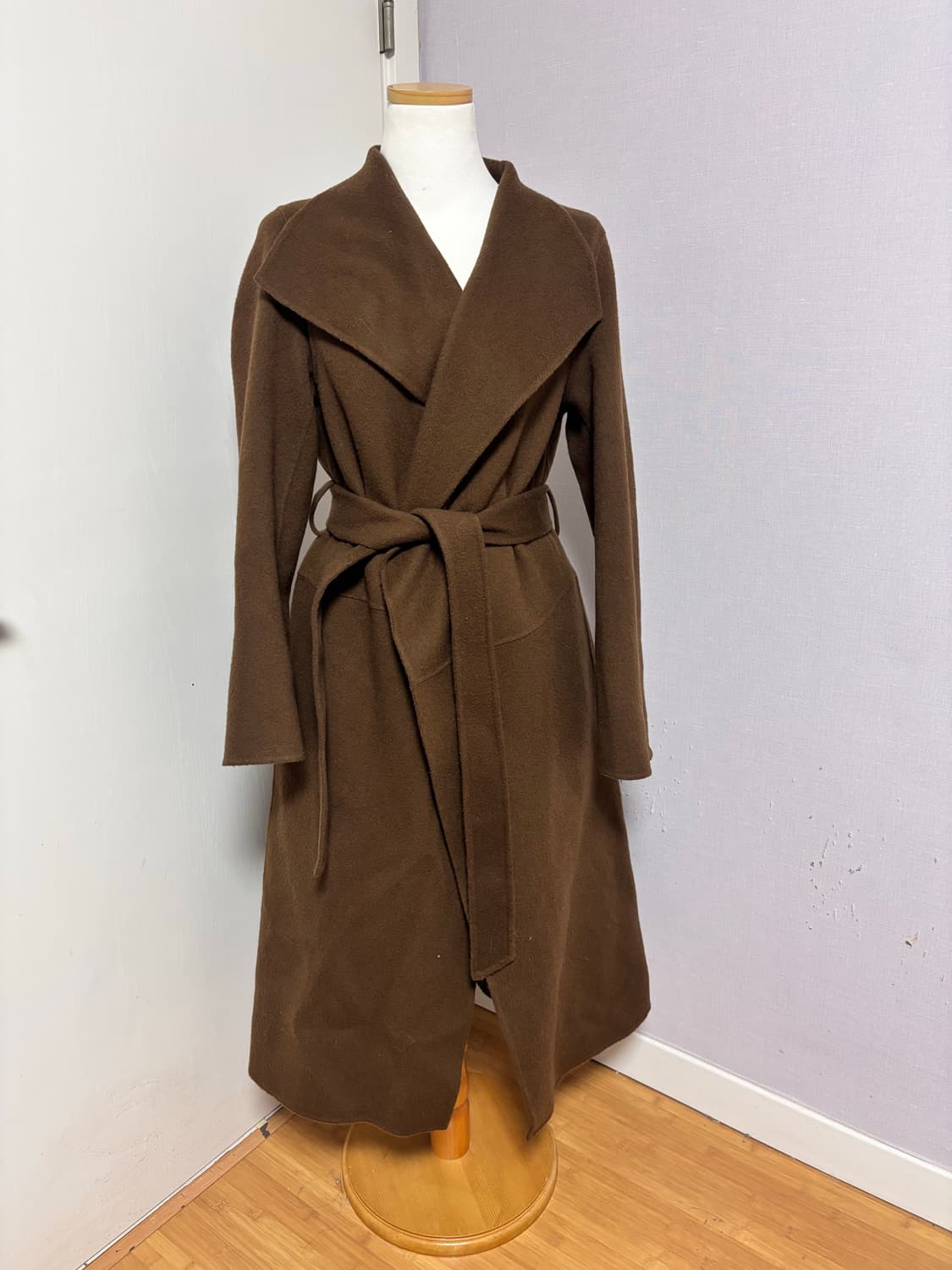 Voice of Voices 울·앙고라 브라운 롱코트 상품이미지1