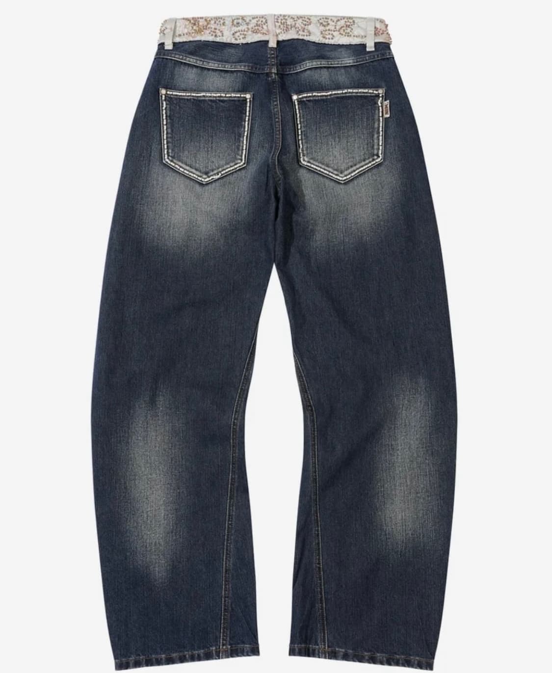 Sculptor Beaded Waist Denim Pants Indigo 상품이미지2