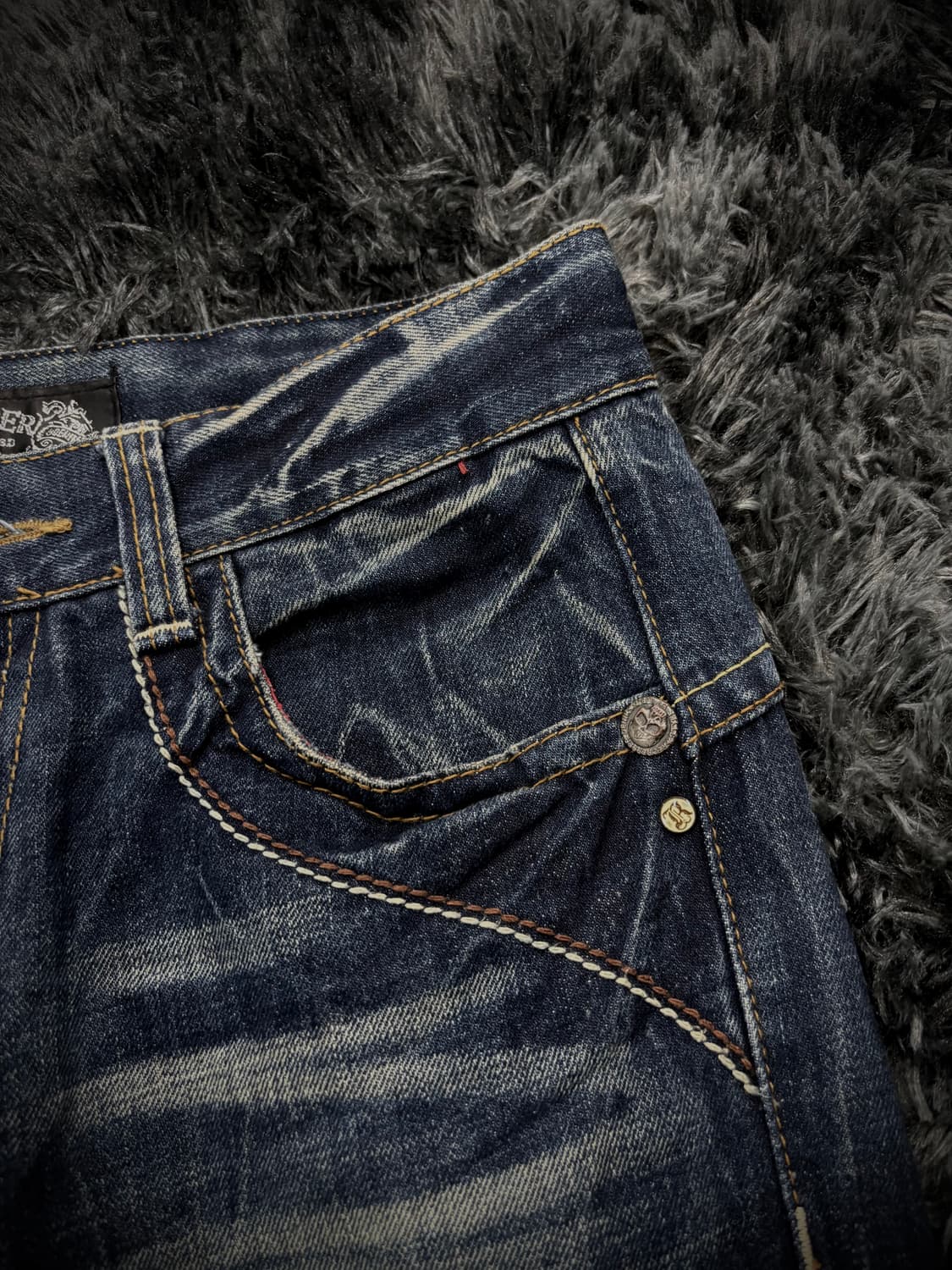 Red Pepper X Ed Hardy 자수 부츠컷 데님팬츠 상품이미지5