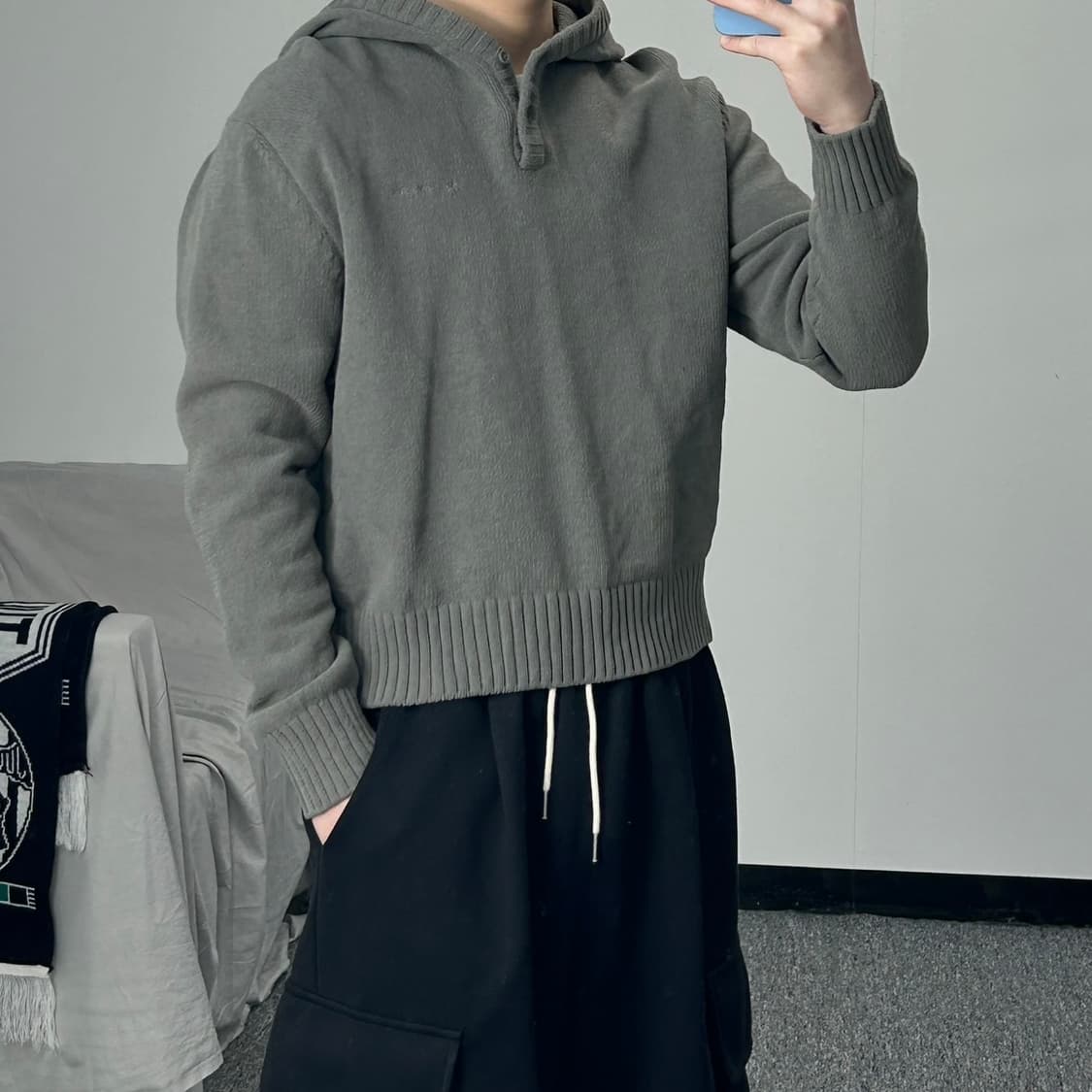 스노우 피크 다크 그레이 후드 니트  상품이미지2