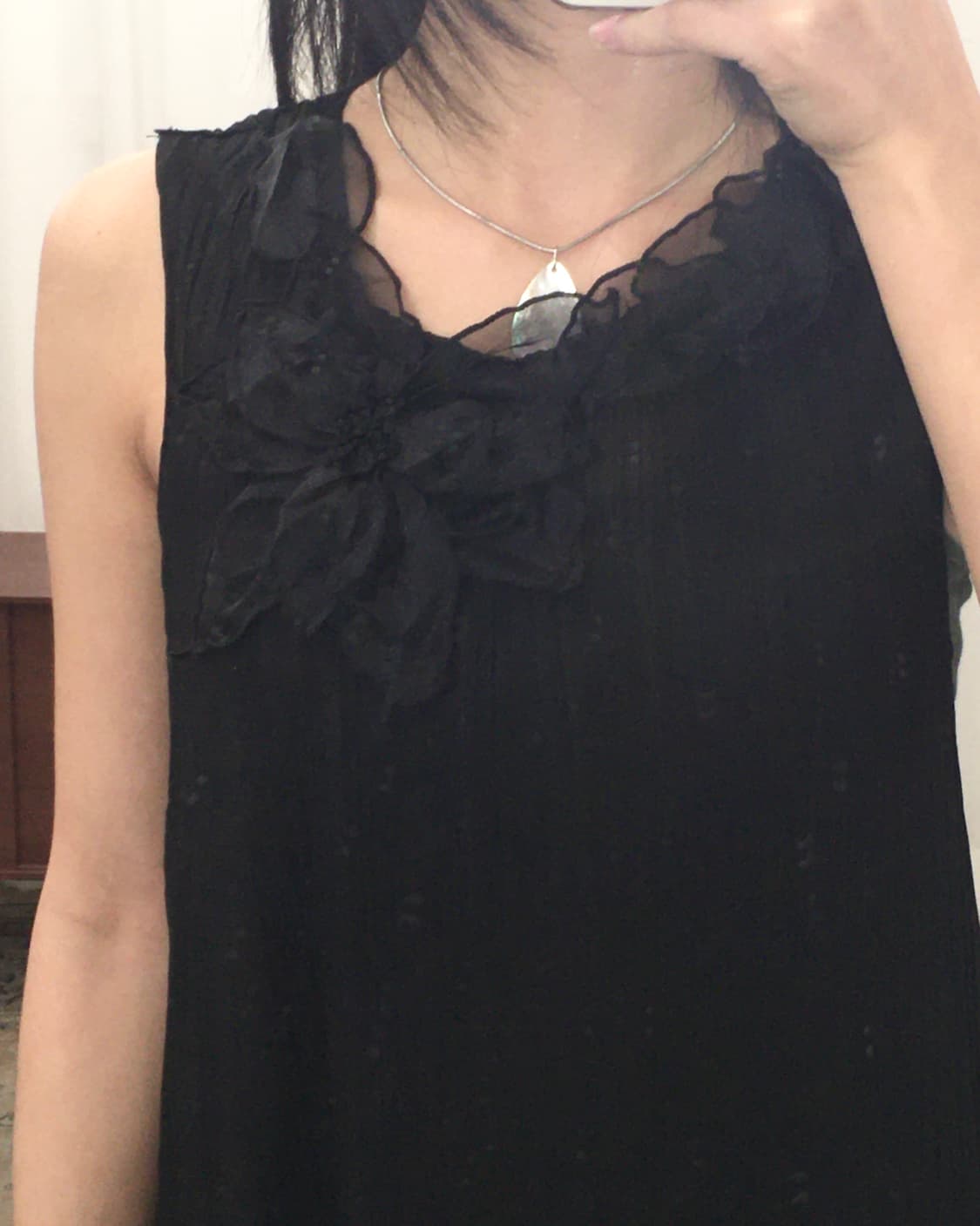 블랙 프릴 원피스 상품이미지4