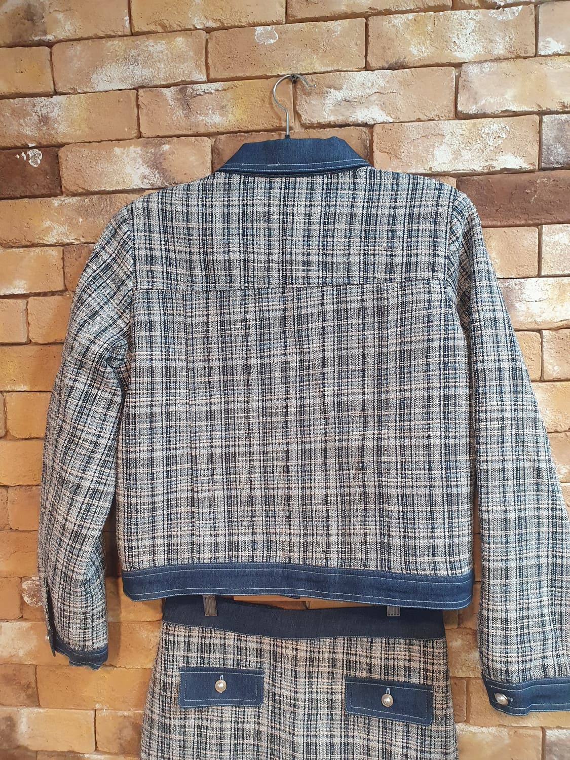 새상품)L'ECCOVE 트위드 데님 투피스 FRE 상품이미지4